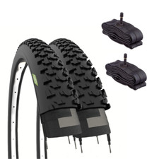 2 COPERTONI 24X1.95 (50-507) +CAMERE CON VALVOLA AMERICA GOMME MOUNTAIN BIKE MTB