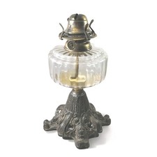 Vintage Antique Oil Lamp Clear