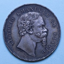 VITTORIO EMANUELE II RE ELETTO LIRA 1860 FIRENZE TONED FDC ARGENTO SILVER COIN