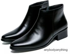 Men's High Top Pointed Toe Zip