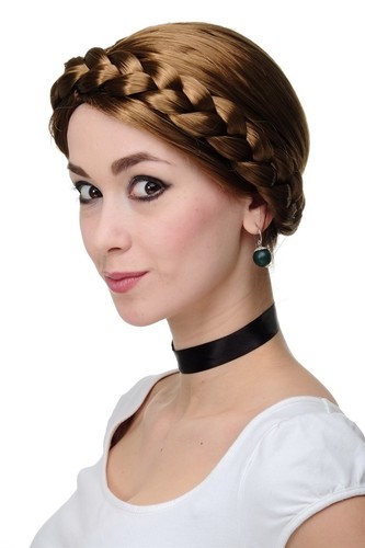 Parrucca carnevale treccia - parrucca,