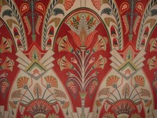 Arte Deco Festival Granato Rosso Peluche Velluto Tessuto Tenda Fodera Cuscino