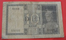 Banconota Italia 10 Lire 1939