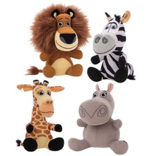 Set di 4 peluche Madagascar 7 pollici ciascuno. Ufficiale. Nuovo con etichetta
