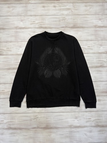Felpa nera ricamata versace - felpa,