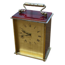 Antico orologio da tavolo meccanico svizzero Imhof TURLER 15 gioielli 8 giorni