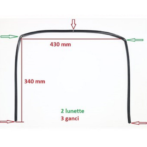 Guarnizione porta lati 43x34 - 3,