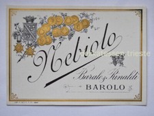 NEBIOLO Barale & Rinaldi BAROLO vini wine vecchia ETICHETTA LABEL *