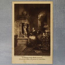 Cartolina donna mandolino cane