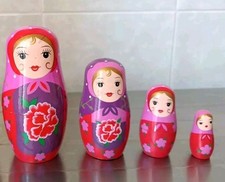 4 matrioska Russa Legno