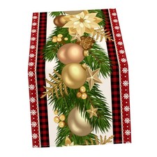 Runner da tavola natalizio rettangolare elegante invernale per festival,