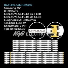 KIT 12 BARRE STRIP LED TV