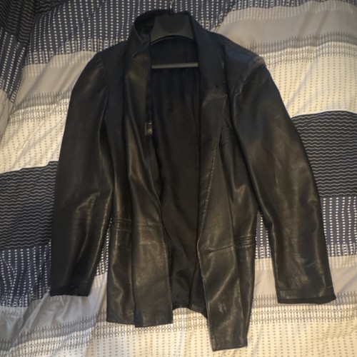 Giacca blazer uomo pelle - , nera