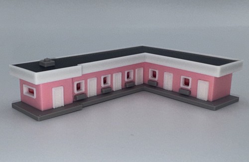 Motel forma rosa retrò - a, l