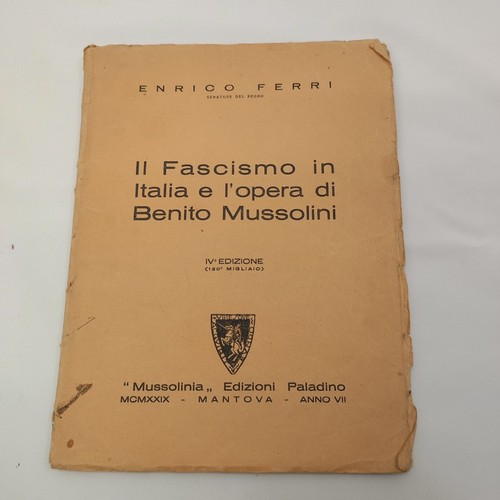 Libro fascismo italia - libro,