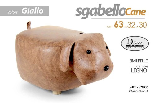 Pouf cane sgabello poggiapiedi - pouf,