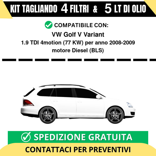 Tagliando per golf v - vw,