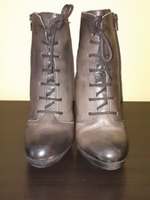 tronchetti stivaletti in pelle con plateau