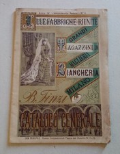 ALLE FABBRICHE RIUNITE B. Finzi (Milano) Maglieria Biancheria - CATALOGO '800