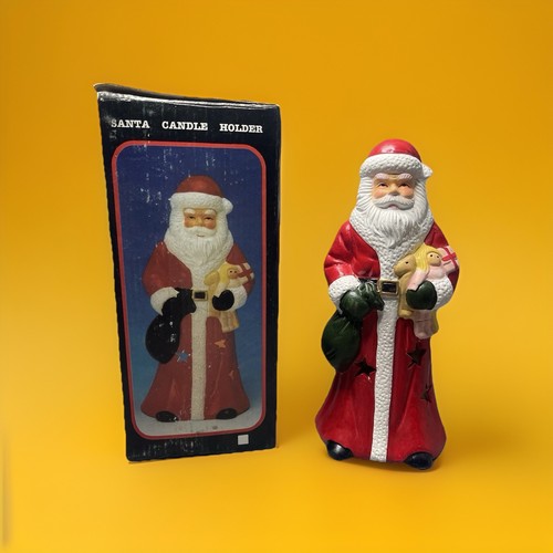 Portacandele babbo natale con - babbo,