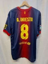 Maglia Calcio Barcellona Home 2012/13 Iniesta Shirt Camiseta Trikot Mailot