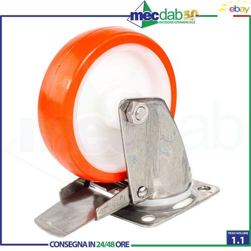 Ruota per carrello con piastra - con,
