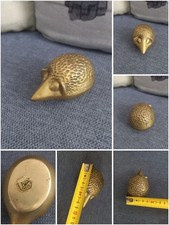 Vintage Statuetta Scultura Istrice  Riccio Metallo Ottone Design Giuseppe Gallo