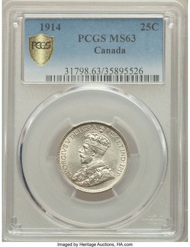 1914 canada centesimi pcgs - centesimi,