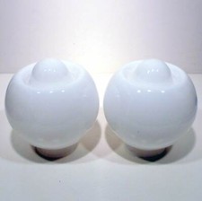 Coppia boccia sfera coppa vetro ricambio lampada lampadario vintage anni 70 v253