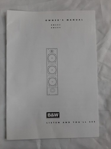 Owner manual per serie - b&w,