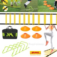 Set Ostacoli Calcio Cappelli Marcatura Guida Coordinamento Allenamento Agility