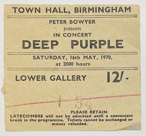 Biglietto concerto deep purple - biglietto,