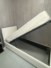 Letto singolo contenitore ecopelle con materasso.