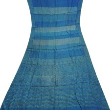 Sari Vintage Blu 100% Seta