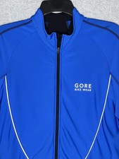 Giacca antivento Gore Bike Wear blu fantasma media full zip attrezzatura ciclismo
