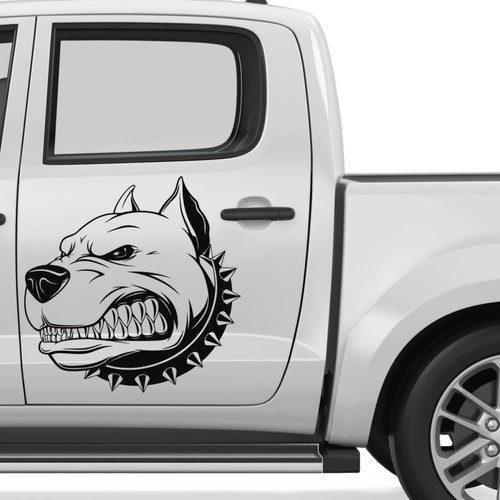 Adesivo auto pitbull - pitbull,