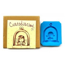 Stampo in silicone Angioletto Custodiscimi per colatura gesso resina