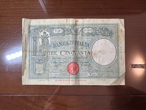 Regno italia banconota lire - d',