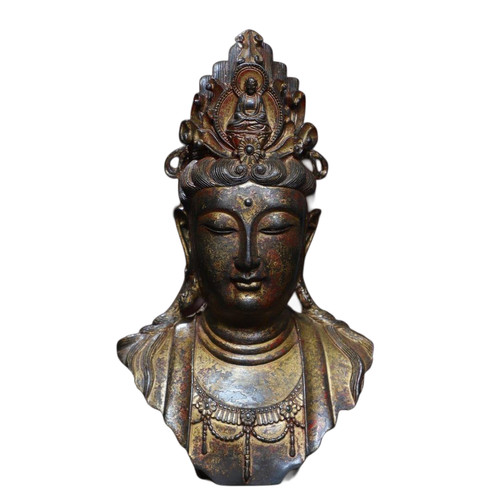 Statua testa buddha - statua,