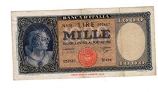 Italy ITALY ITALIA Billet 1000