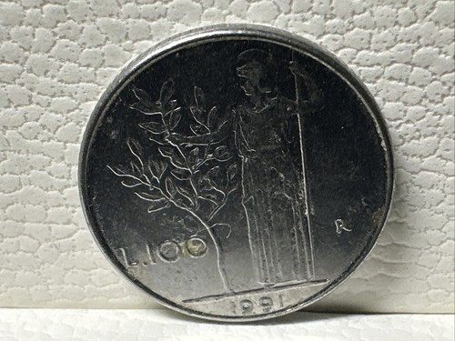 Moneta 100 lire 1991 - moneta,