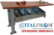 Modulo Aggiuntivo Bancone da Lavoro Robustissimo150x60x105cm Vaschette portaogg.