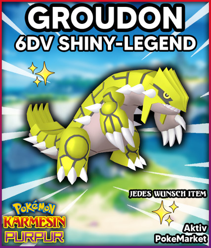Groudon shiny 6dv - ✨,