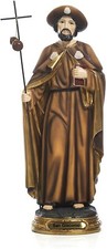 Statua San Giacomo Apostolo Santiago de Compostela h 20 L. 7,5 x 6 cm. by Paben