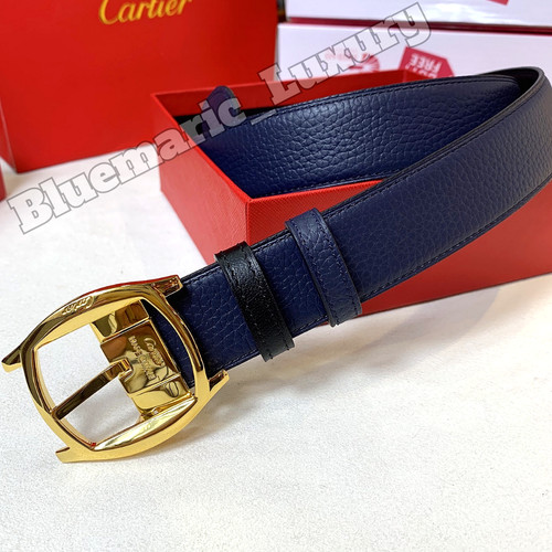 Cintura cartier pelle blu - cartier,