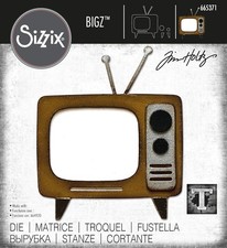 Retro TV Televisore Sizzix Bigz Die di Tim Holtz Alterazioni 665371 NUOVO!