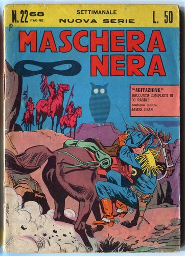 324 maschera nera corno - [324],