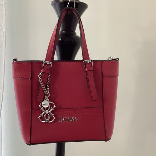 Guess delaney red mini tote - guess,