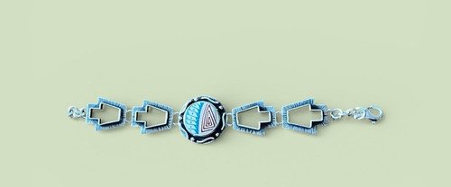 Bracciale mata ortiz frammenti - bracciale,