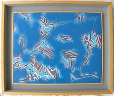 Sergio DANGELO (Milano 1932) UN BATTITO di ALI Tecnica Mista su tela cm 40x50